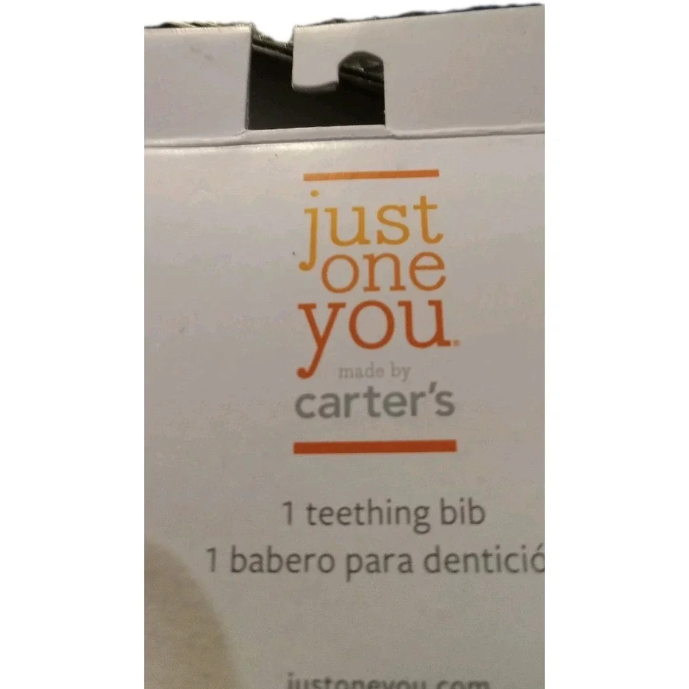 Carters Just One You My First Easter Teething Bib with Baby Chick in Green